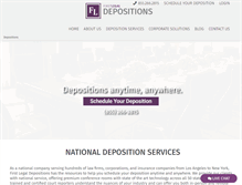 Tablet Screenshot of firstlegaldepositions.com